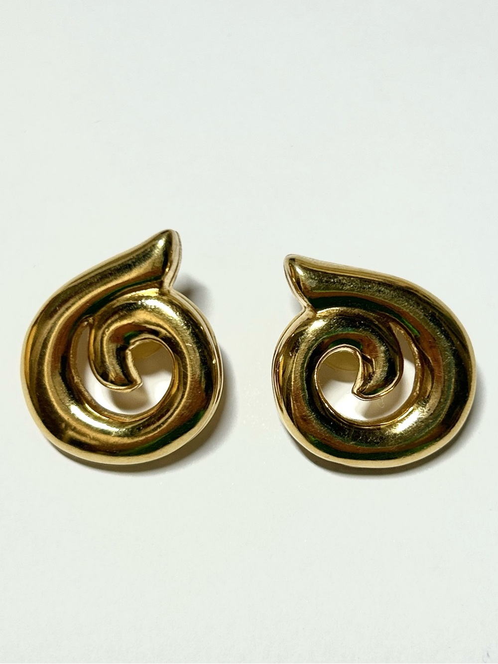 Givenchy vintage gold swirl statement earrings